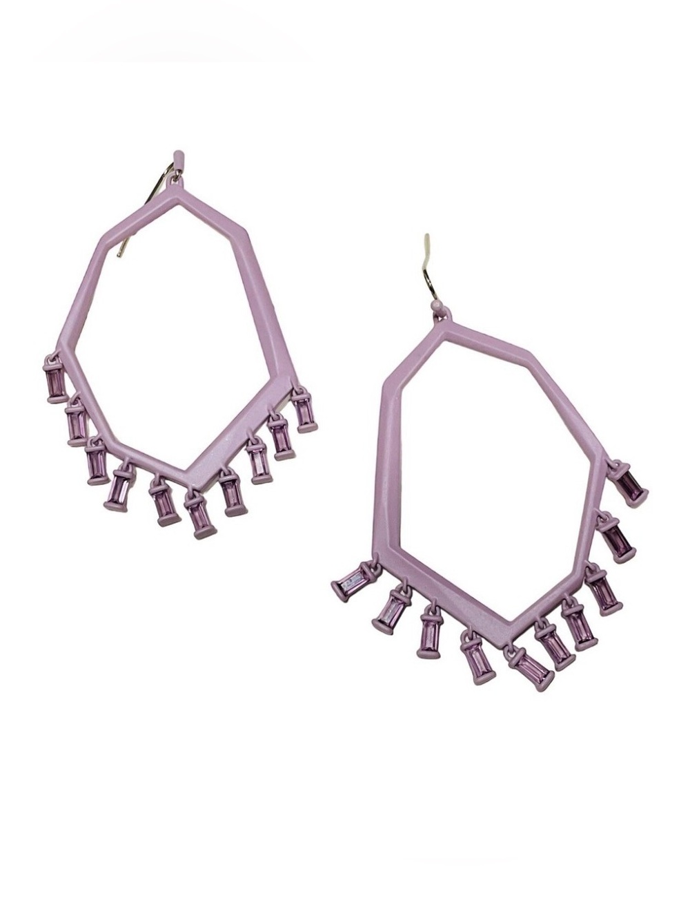 Kendra Scott Thomas earrings in a matte lilac purple